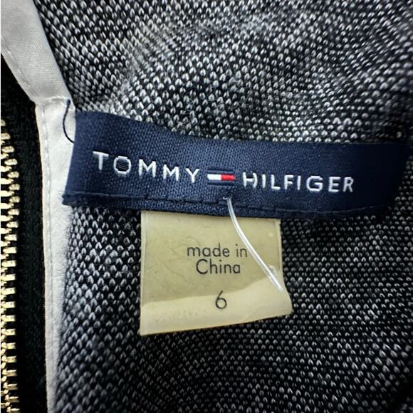 Tommy Hilfiger Black and White Plaid Short Sleeve Contrast Collar Dress Size 6 - Picture 4 of 7